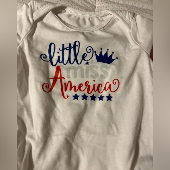 Little‎ Miss America Baby Outfit Fourth Of July 3-9 Months Precious Baby Outfit - Picture 2 of 6